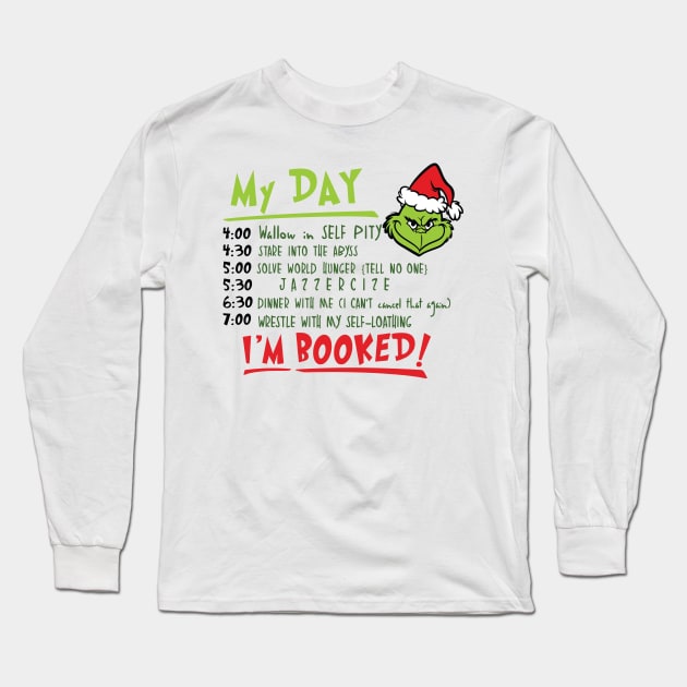 Funny Grinch Christmas Grinch Funny Gift Grinchmas Grinch Lovers Long Sleeve T-Shirt by Archer Expressionism Style